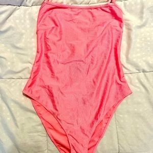 H&M medium hot pink one piece bathing suit